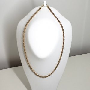 K18/Pt850　ハーフコンビ　ネックレス